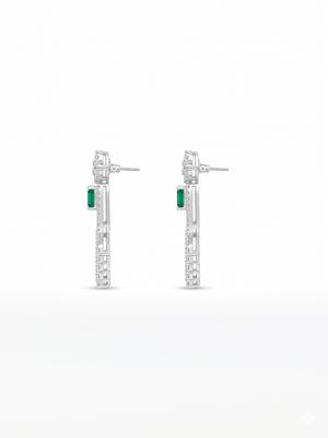 green necklace set with matching earrings for women 4