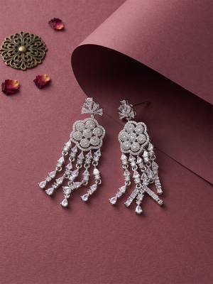 American diamond ad earrings for women | party wear jewellery 2
