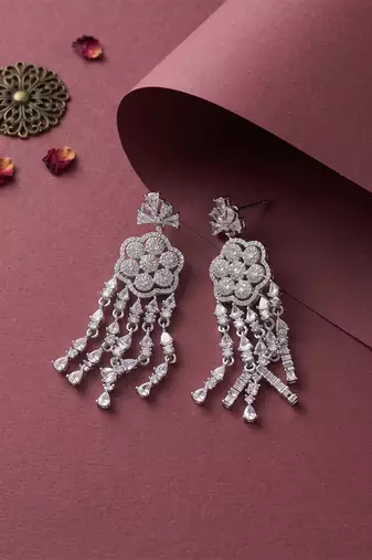 American diamond ad earrings for women | party wear jewellery