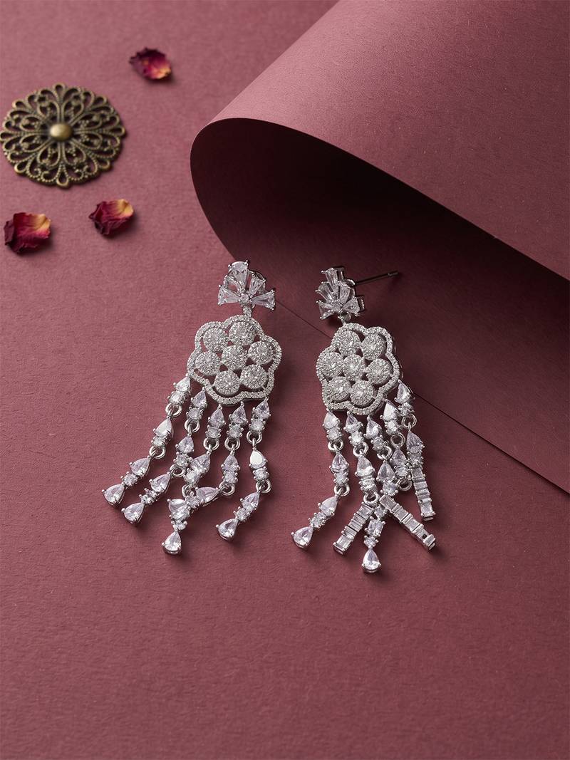 American diamond ad earrings for women | party wear jewellery