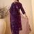 Dark purple color smart and fancy silk blend embroidered readymade salwar kameez
