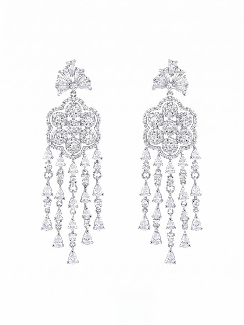 American diamond ad earrings for women | party wear jewellery