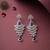 American diamond blue ad earrings for women | party wear jewellery