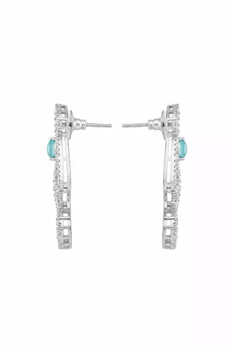 mint necklace set with matching earrings for women