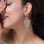 American diamond pink ad earrings for women | party wear jewellery