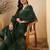 Green color smart and fancy silk blend embroidered readymade salwar kameez