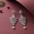 American diamond pink ad earrings for women | party wear jewellery