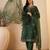 Green color smart and fancy silk blend embroidered readymade salwar kameez