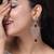 American diamond red ad earrings for women | party wear jewellery