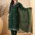 Green color smart and fancy silk blend embroidered readymade salwar kameez