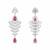 American diamond red ad earrings for women | party wear jewellery