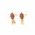 Gold plated temple necklace set with multicolor stones and matching earrings