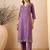 Purple color smart and fancy silk blend embroidered readymade salwar kameez