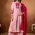 Baby pink color roman silk embroidered work readymade palazzo dress