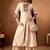 Cream color roman silk embroidered work readymade palazzo dress