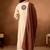 Cream color roman silk embroidered work readymade palazzo dress