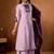 Levender color roman silk embroidered work readymade palazzo dress