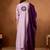 Levender color roman silk embroidered work readymade palazzo dress