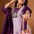 Levender color roman silk embroidered work readymade palazzo dress