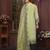 Olive green color smart and stylish cotton fabric elegant kurta set