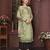 Olive green color smart and stylish cotton fabric elegant kurta set