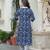 Navy blue color smart and stylish cotton blend fabric elegant kurta set