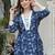 Navy blue color smart and stylish cotton blend fabric elegant kurta set