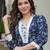 Navy blue color smart and stylish cotton blend fabric elegant kurta set