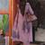 Purple color smart and stylish viscose fabric elegant kurta set