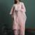 Pink color smart and stylish silk blend fabric elegant kurta set
