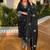 Black color smart and stylish viscose chanderi fabric elegant kurta set