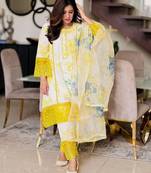 Yellow color smart and stylish viscose fabric elegant kurta set