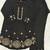 Black color smart thread embroidery rayon fabric co-ord set