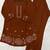 Coffee color smart thread embroidery rayon fabric co-ord set