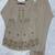 Off white color smart thread embroidery rayon fabric co-ord set