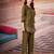 Mehendi color smart thread embroidery rayon fabric co-ord set