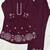 Wine color smart thread embroidery rayon fabric co-ord set