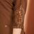 Coffee color marina silk fabric thread embroidered ethnic fancy kurta set