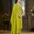 Parrot green color marina silk fabric thread embroidered ethnic fancy kurta set