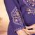 Violet color marina silk fabric thread embroidered ethnic fancy kurta set