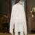 White color marina silk fabric thread embroidered ethnic fancy kurta set