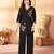 Black color thread work co-ord set dress for trendy girls
