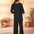 Black color thread work co-ord set dress for trendy girls