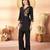 Black color thread work co-ord set dress for trendy girls