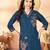 Blue color thread work co-ord set dress for trendy girls