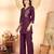 Wine color thread work co-ord set dress for trendy girls