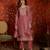 Pink color smart and ethnic silk fabric embroidered partywear suit