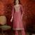 Pink color smart and ethnic silk fabric embroidered partywear suit