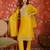 Yellow color smart and ethnic silk fabric embroidered partywear suit
