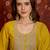 Yellow color smart and ethnic silk fabric embroidered partywear suit